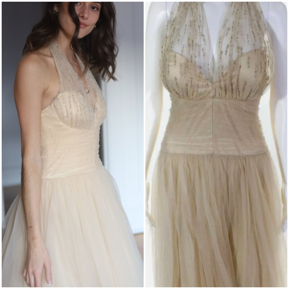 NWT $650 Badgley Mischka Dress Marilyn Monroe Gown Bridal Party